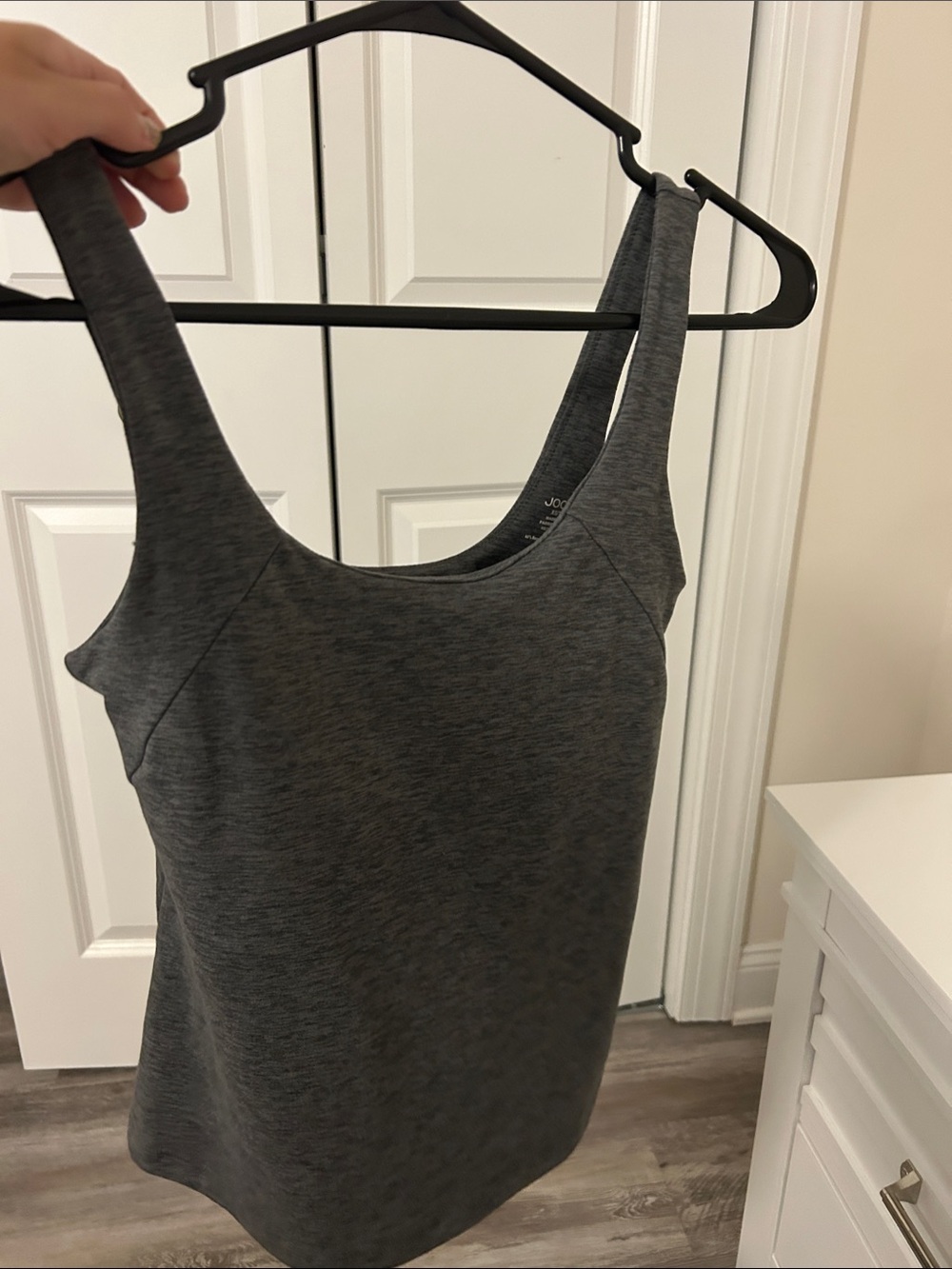 Jockey Dark Gray Scoop Neck Tank Top With built in bra